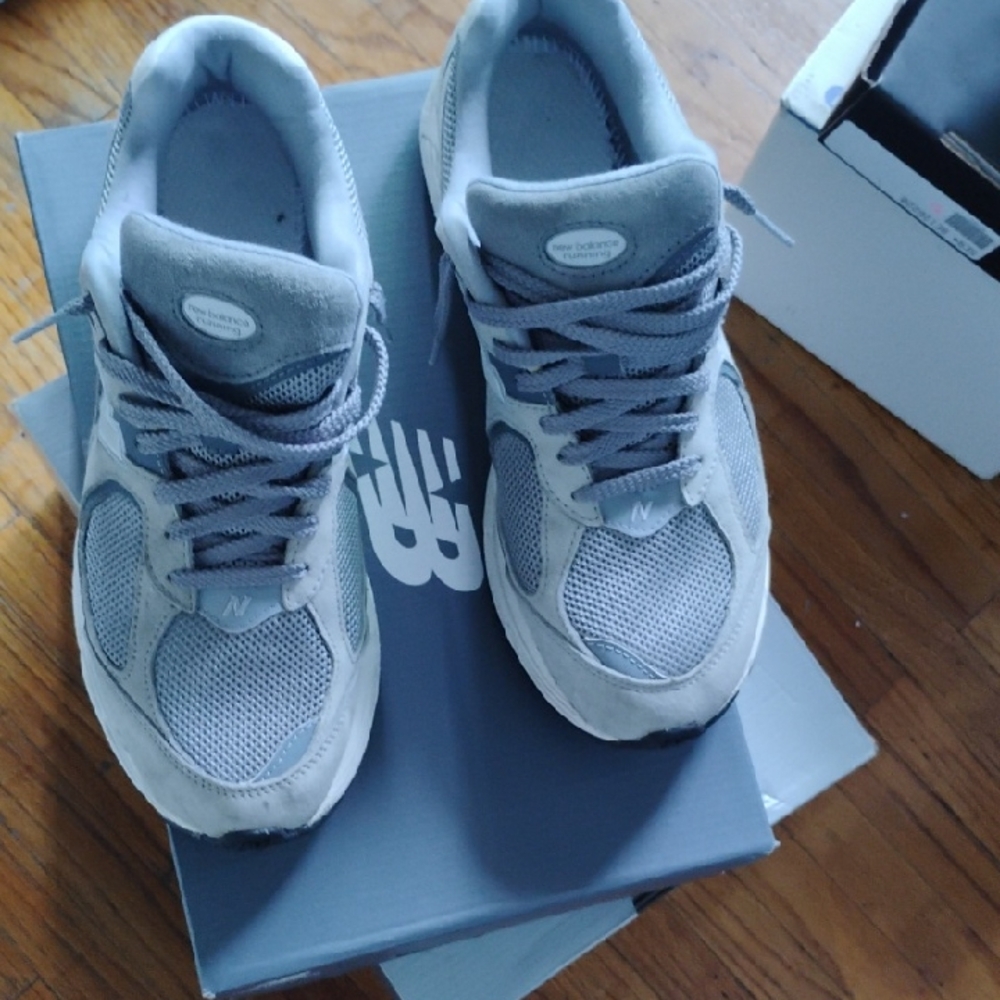 New Balance Light Gray Mesh Sneakers